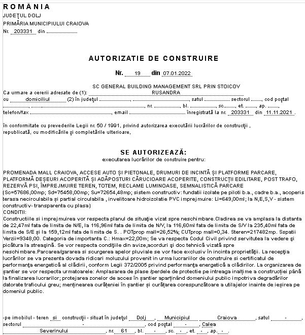 Promenada Mall Craiova intră în linie dreaptă